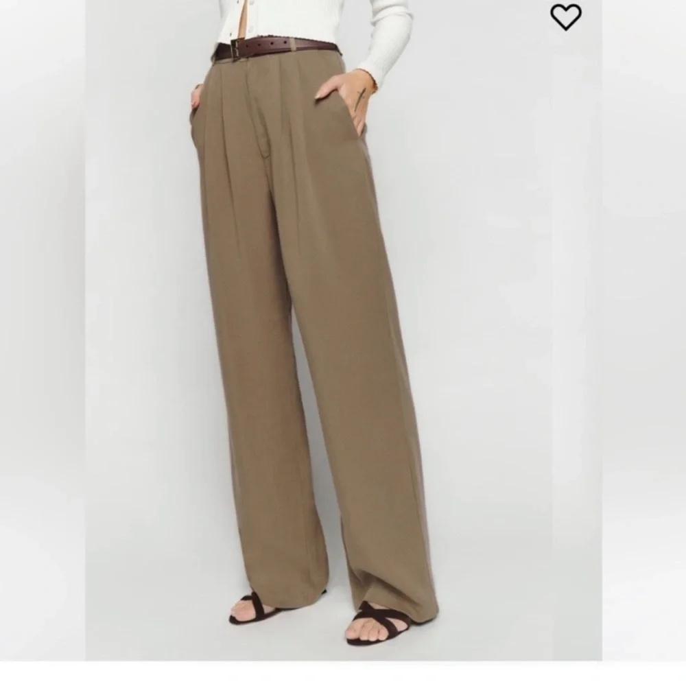 Reformation Brown High-Waisted Pants - Picture 2 of 9